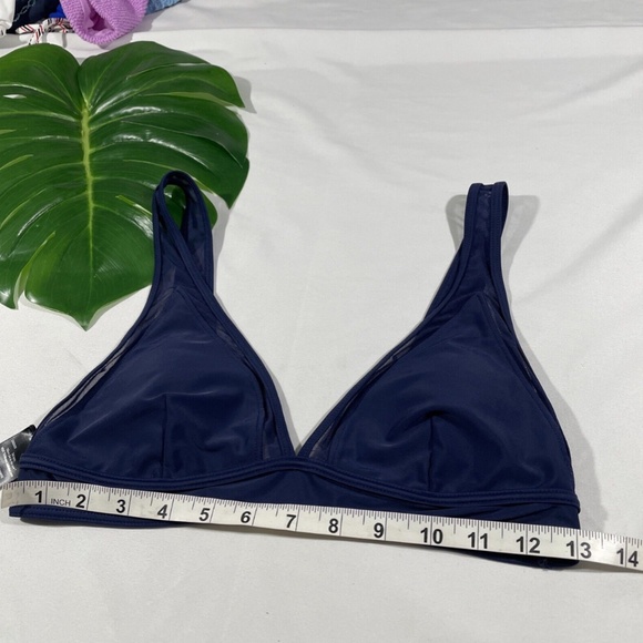 NEW Ted Baker [ size 3 ] Robbyn Mesh‎ Panelled Bikini Top in Blue - Picture 5 of 10
